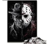 Puzzle per adolescenti da 1000 pezzi a tema film horror, giocattolo educativo e decomprimente, ideale come regalo per tutta la famiglia dimensioni 50x75cm
