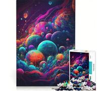 Puzzle per adolescenti da 1000 pezzi a tema spazio psichedelico gioco rompicapo attività divertenti da fare in casa regalo per donne 50x75cm