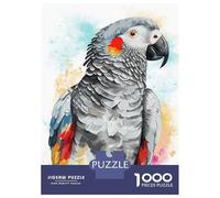 Puzzle Per Adolescenti Da 1000 Pezzi Abstract Grey Parrot Art Puzzle Per Adulti Gioco Rompicapo Decorazione Per La Casa Interazione Genitore-figlio 52x38cm/1000pcs