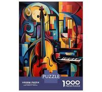 Puzzle Per Adolescenti Da 1000 Pezzi Abstract Violin Art Print Puzzle Per Adulti Gioco Per Famiglie Antistress Interazione Genitore-figlio 38x26cm/1000pcs