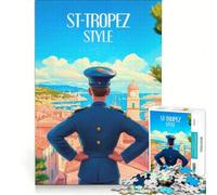 Puzzle per adolescenti da 1000 pezzi, Affiche Gendarme À Saint-Tropez, giochi educativi, migliora la memoria, regalo di compleanno, regali, 38x52cm