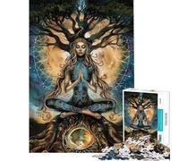 Puzzle per adolescenti da 1000 pezzi Albero della Vita Puzzle per la meditazione Gioco rompicapo Corsa di velocità manuale Aiuta ad allenare il cervello (Dimensioni 38x26cm)