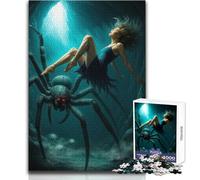 Puzzle per adolescenti da 1000 pezzi Alice, ragno e teschi nella grotta, gioco stimolante, giocattoli, attività per la famiglia, giocattolo educativo, dimensioni 38x26cm