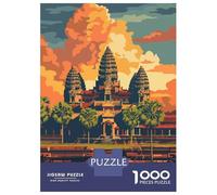 Puzzle Per Adolescenti Da 1000 Pezzi Angkor Wat Temple Sunset Puzzle Per Adulti Giochi Per Famiglie Ma Divertenti E Umoristici Regali Unici Per Compleanno E Natale 38x26cm/1000pcs