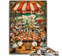 Puzzle per adolescenti da 1000 pezzi, animali del circo, puzzle da 1000 pezzi, antistress, per ammazzare il tempo, lista dei desideri con Babbo Natale (26x38cm)