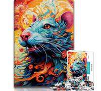 Puzzle per adolescenti da 1000 pezzi, animali, topi, puzzle da 1000 pezzi, giochi divertenti, decorazione da parete, regali unici per compleanno e Natale (dimensioni 38x26cm)