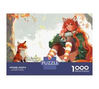 Puzzle Per Adolescenti Da 1000 Pezzi Anime Fox Girl Wallpaper Puzzle Per Adulti Gioco Pratico Migliora La Memoria Ottimo Regalo Per I Giocatori 52x38cm/1000pcs