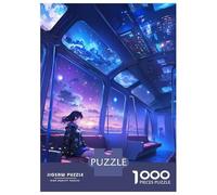Puzzle Per Adolescenti Da 1000 Pezzi Anime Girl on A Starry Train Puzzle Giochi Divertenti Regalo Di Compleanno Offerta Come Regali Per Tutta La Famiglia 38x26cm/1000pcs
