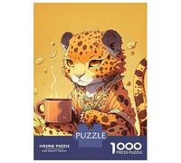Puzzle Per Adolescenti Da 1000 Pezzi Anthropomorphic Leopard Puzzle Per Adulti Giochi Rilassanti Sfida Difficile Interazione Genitore-figlio 38x26cm/1000pcs