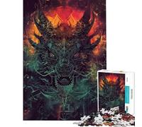 Puzzle per adolescenti da 1000 pezzi antico rituale del drago rompicapo per adolescenti gioco stimolante regalo per donne difficile e stimolante (dimensioni 38x26cm)