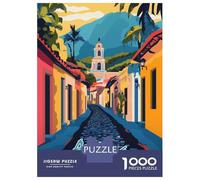 Puzzle Per Adolescenti Da 1000 Pezzi Antigua Guatemala Street Puzzle Per Adulti Gioco Rompicapo Decorazione Per La Casa Interazione Genitore-figlio 52x38cm/1000pcs