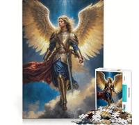 Puzzle per adolescenti da 1000 pezzi: Arcangelo della Gloria Radiosa, Arcangelo Michele, Antistress, Sfida impegnativa, Per rafforzare l'amore tra le coppie 38x52cm