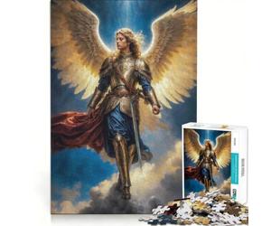 Puzzle per adolescenti da 1000 pezzi: Arcangelo della Gloria Radiosa, Arcangelo Michele, Antistress, Sfida impegnativa, Per rafforzare l'amore tra le coppie 38x52cm
