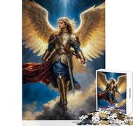 Puzzle per adolescenti da 1000 pezzi Arcangelo della gloria radiosa Arcangelo Michele decorazione per la casa giocattoli regalo divertente gioco educativo attività divertenti a casa dimensioni 38x52cm