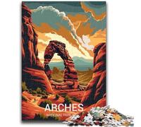 Puzzle per adolescenti da 1000 pezzi Arches National Park, difficili e stimolanti, con poster abbinato e foglio di quiz per età 14 anni (dimensioni 38x26cm)