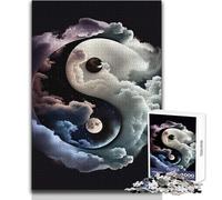 Puzzle per adolescenti da 1000 pezzi Armonia celeste Yin Yang Gioco di sfida unico Regalo per donne Opera d'arte Dimensioni 50x75cm