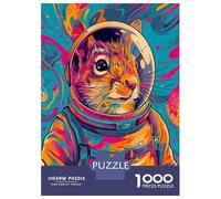 Puzzle Per Adolescenti Da 1000 Pezzi Astronaut Squirrel Space Puzzle Per Adulti Giochi Rilassanti Decorazione Perfetta Gioco Stimolante Regali 70x50cm/1000pcs