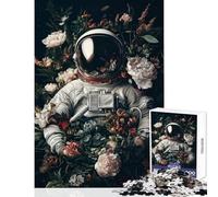 Puzzle per adolescenti da 1000 pezzi,Astronauta in fiore,giocattolo,decorazione da parete,opera d'arte,regalo,giochi educativi,aiuta il cervello,esercizio,dimensioni 38x26cm
