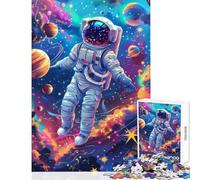 Puzzle per adolescenti da 1000 pezzi astronauta nello spazio giocattoli antistress regali di compleanno gioco rompicapo attività divertenti da fare a casa dimensioni 38x52cm