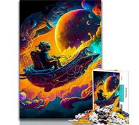 Puzzle per adolescenti da 1000 pezzi astronauta nello spazio puzzle per adulti antistress sfida difficile regali di Babbo Natale segreto 38x26cm