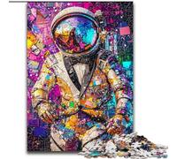 Puzzle per adolescenti da 1000 pezzi, astronauta psichedelico, allena il tuo cervello e le tue mani, regali di compleanno unici per bambini dai 14 anni in su dimensioni 50x75cm