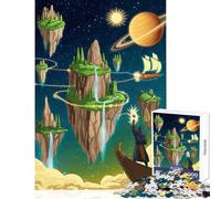 Puzzle per adolescenti da 1000 pezzi avventura fantasy nelle isole galleggianti︰ Esplora terre mistiche nel cielo giocattoli per la decorazione della casa regalo di compleanno gioco per famiglie