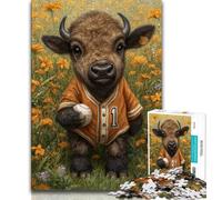 Puzzle per adolescenti da 1000 pezzi Baby Buffalo, sfida difficile antistress, ogni pezzo è unico - gioco divertente e stimolante per tutta la famiglia (75x50cm)