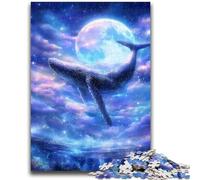 Puzzle per adolescenti da 1000 pezzi, balena spaziale, gioco intellettuale giocattolo che migliora l'amore tra coppie dai 14 anni in su, 26x38cm