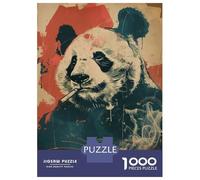 Puzzle Per Adolescenti Da 1000 Pezzi Banksy Panda Smoking Art Puzzle Per Adulti Giochi Rilassanti Decorazione Perfetta Gioco Stimolante Regali 70x50cm/1000pcs