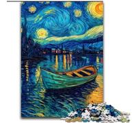 Puzzle per adolescenti da 1000 pezzi, barca nel cielo stellato, allena il tuo cervello e le tue mani, regali di compleanno unici per bambini dai 14 anni in su dimensioni 26x38cm