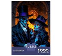 Puzzle Per Adolescenti Da 1000 Pezzi Baron Samedi And Maman Brigitte in Gothic Setting Puzzle Per Adulti Giochi Rilassanti Decorazione Perfetta Gioco Stimolante Regali 38x26cm/1000pcs