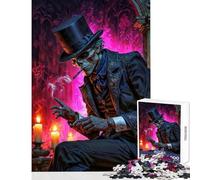 Puzzle per adolescenti da 1000 pezzi Baron Samedi con cappello a cilindro giocattolo educativo regali di compleanno giochi divertenti attività divertenti a casa dimensioni 38x26cm