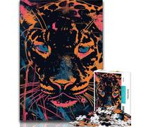 Puzzle per adolescenti da 1000 pezzi Basquiat Leopard, giochi divertenti per la famiglia, attività divertenti a casa, regalo di compleanno, regali da viaggio (75x50cm)