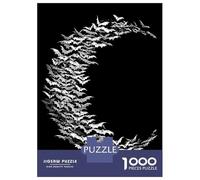 Puzzle Per Adolescenti Da 1000 Pezzi Bats Forming Crescent Moon Puzzle Per Adulti Giochi Divertenti Decorazione Da Parete Ideale Come Regalo 52x38cm/1000pcs