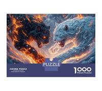 Puzzle Per Adolescenti Da 1000 Pezzi Battle of Panthers Poster Puzzle Per Adulti Gioco Rompicapo Decorazione Per La Casa Interazione Genitore-figlio 52x38cm/1000pcs