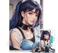 Puzzle per adolescenti da 1000 pezzi,bellissima ragazza anime waifu,perfetta aderenza,arte,gioco cognitivo,regalo,gioco lento,regalo di Natale (38x26cm)