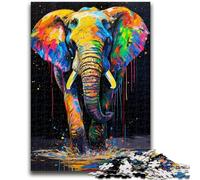 Puzzle per adolescenti da 1000 pezzi Bellissimi elefanti colorati aiutano il cervello a esercitare Giocattoli avvincenti per coltivare la pazienza Ottimo regalo 50x75cm