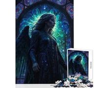 Puzzle per adolescenti da 1000 pezzi bellissimo angelo della morte oscura giocattoli fai da te idee regalo gioco educativo con poster abbinato e foglio di quiz dimensioni 38x26cm