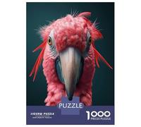 Puzzle Per Adolescenti Da 1000 Pezzi Big Pink Parrot Bird Art Puzzle Per Adulti Gioco Pratico Assemblaggio Del Modello Sfida Educativa 70x50cm/1000pcs