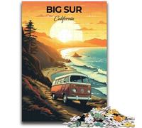 Puzzle per adolescenti da 1000 pezzi Big Sur California Travel, impegnativo da completare ma divertente e umoristico gioco educativo per il compleanno (dimensioni 38x52cm)