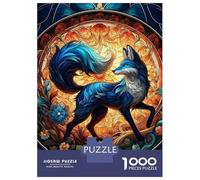 Puzzle Per Adolescenti Da 1000 Pezzi Blue Fox Majesty Puzzle Per Adulti Giochi Rilassanti Decorazione Perfetta Gioco Stimolante Regali 52x38cm/1000pcs