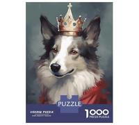 Puzzle Per Adolescenti Da 1000 Pezzi Border Collie Dog Wonder Puzzle Per Adulti Giochi Divertenti Un'opera D'arte Interazione Genitore-figlio 38x26cm/1000pcs