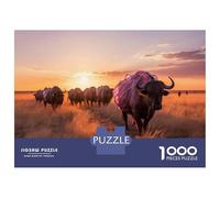 Puzzle Per Adolescenti Da 1000 Pezzi Buffalo Herd Sunset Puzzle Per Adolescenti Giochi Rilassanti Corsa Di Velocità Manuale Per È Ideale Come Regalo 70x50cm/1000pcs
