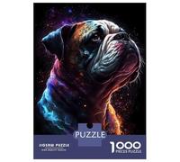 Puzzle Per Adolescenti Da 1000 Pezzi Bulldog Dog Puzzle Per Adolescenti Gioco Per Famiglie Sfida Difficile Regali Unici Per Compleanno E Natale 52x38cm/1000pcs