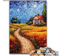Puzzle per adolescenti da 1000 pezzi, campagna sotto il cielo notturno, giocattoli per l'intrattenimento in famiglia, ideali come regali per tutta la famiglia dai 14 anni in su (dimensioni 50x75cm)