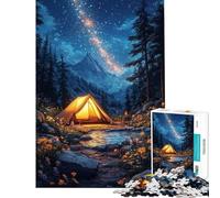 Puzzle per adolescenti da 1000 pezzi campeggio sotto la Via Lattea Gioco rompicapo per adulti ideale come regalo per donne o per divertirsi a casa (dimensioni 38x26cm)