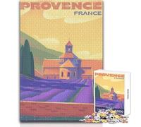 Puzzle per adolescenti da 1000 pezzi Campi di lavanda della Provenza Gioco educativo Regali per donne Regali di compleanno Dimensioni 38x52cm