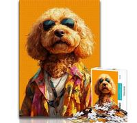 Puzzle per adolescenti da 1000 pezzi, cane alla moda, aiuta il cervello ad allenarsi, giocattoli avvincenti per coltivare la pazienza, collezione di artisti, belle arti (75x50cm)