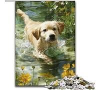 Puzzle per adolescenti da 1000 pezzi Cane felice, gioco stimolante e interazione genitore-figlio in famiglia, 50x75cm
