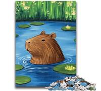 Puzzle per adolescenti da 1000 pezzi Capibara of The Pond Brain Intelligence Challenge Giocattoli avvincenti Regalo di compleanno, regali, arte murale 50x75cm